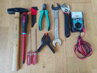 Blandet værktøj, bla. Bahco, Stanley mf.