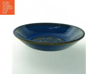 Blå keramisk skål fra Søholm (str. Ø 29 cm)