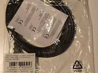 Kabler, 1,8m. USB-A to USB-B usb 2.0