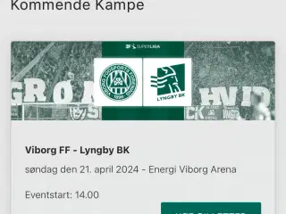 Viborg FF - Lyngby BK fodbold billetter