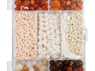DIY Mix Smykker, Agater, str. 2,6-10 mm, hulstr. 0,8-1,8 mm, ass. farver, 1 pk.