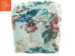 Masai tørklæde med blomstermønster, ubrugt (str. 175 x. 50 cm)