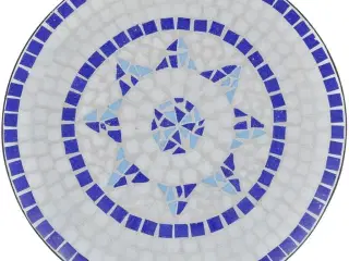 Bistrobord 60 cm mosaik blå og hvid