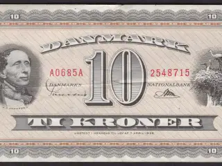 Danmark 10 Kroner A0 1968