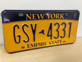 New York Empire State US nummerplade 
