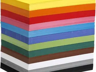 Kulørt A4 Karton 180g - 1200 Ass. Farver