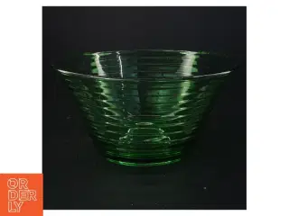 Grøn glas skål (str. Diameter 23 cm h 12 cm)