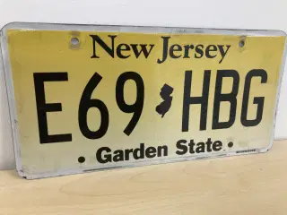 New Jersey US nummerplade 