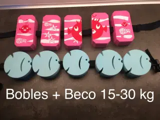Bobles + Beco svømmebælte 70 kr pr stk.