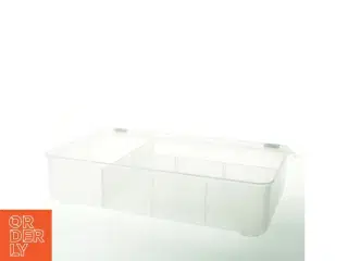 Gennemsigtig opbevaringskasse med låg fra IKEA (str. 32x19x8 cm)