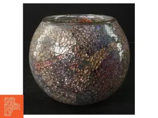 Dekorativ Lisbeth Dahl mosaikvase (str. H. 13 cm. ø. 15,5 cm)
