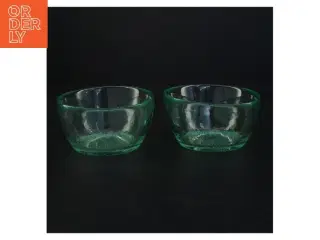 Grønne glas skåle (str. Diameter 12 cm x 6 cm)
