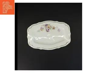 Porcelænsfad med blomstermotiv fra Bavaria (str. 28 x 19 cm)