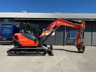 Kubota KX080-4 Rotortilt, Centralsmørring og 3D Maskinstyring GPS