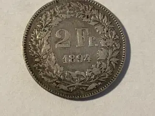 2 Francs Switzerland 1894