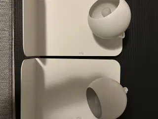 BALL Wall væglampe med USB stik hvid - 2 stk.