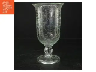 Dekorativ glasvase (str. Ø. 12 cm. længde, 21 cm)