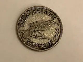 New Zealand Sixpence 1940
