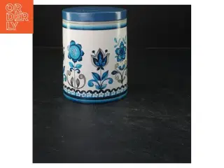 Vintage Blomsterdekoreret dåse (str. 15x11 cm)