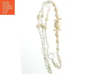 Dekorativ snor med træperler (str. 130 cm)