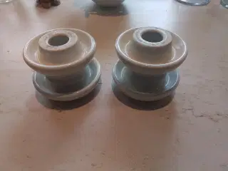 2 gamle porcelæns el-klokker 