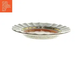 Crackle glaseret keramikfad fra Royal Copenhagen (str. Ø. 17 cm)