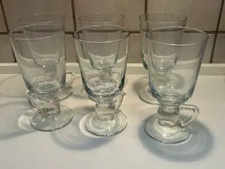 6 stk. Irsk kaffe glas på fod