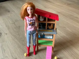 Barbie med hønsefarm 