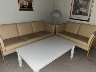 Sofaer 3 + 2 personers med ramme i bøg