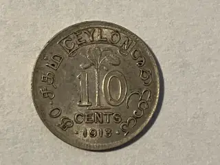10 Cents Ceylon 1913
