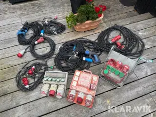 Byggestrømstavler, Kraftkabler og højtryksslange