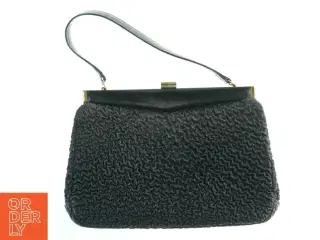 Sort aftenclutch med strukturmønster (str. 34x24 cm)