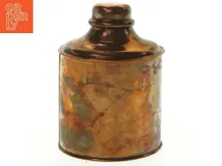 Kobberkrukke med låg (str. 14 x 10 cm)