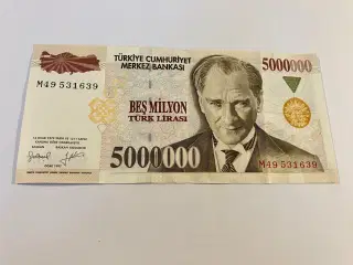 5 million Lira Turkey