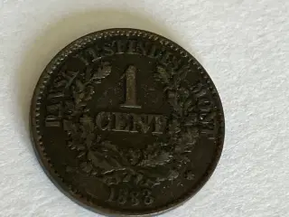 1 Cent Dansk Vestindien 1883