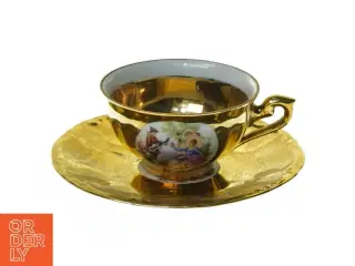 Mokka kopper, med guld fra Bavaria Og Bse Og Jk (str. 11 cm 6 cm 8 x 5 cm)