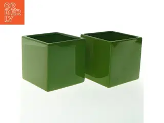 Grønne keramikpotter (str. 12x12 cm)