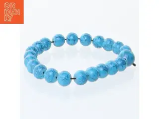 Turkis perlearmbånd (str. Ø 6 cm)