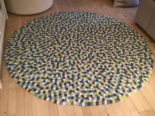 Kugletæppe flerfarvet