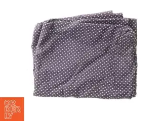 Coated tekstil dug i lilla med hvide prikker (str. 214x276 cm)
