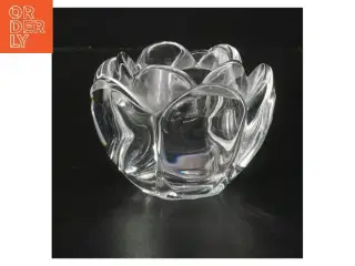 Glas lysestage fra Royal Copenhagen (str. Ø 10 cm)