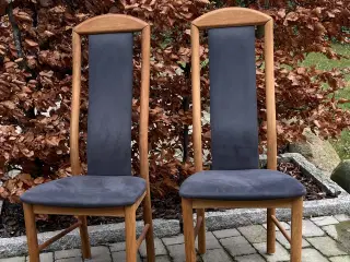 6 stk spisebords stole i massiv egetræ