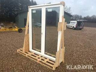 Dobbelt terassedør Outline 3-lags træ/alu dobbelt dør