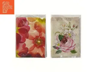 Sæt af 20 blomsterdesignede kort med kuverter (str. 20 stk 10,5x15 cm)