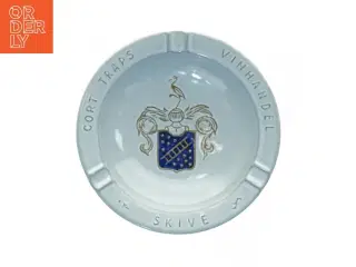 Keramisk platte askebæger (str. Diameter 16 cm)
