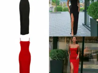 Maxi- Lang sexy Maxi,m. slids.i 3 farver
