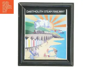 Dartmouth Steam Railway billede med ramme (str. 29x25,5 cm)