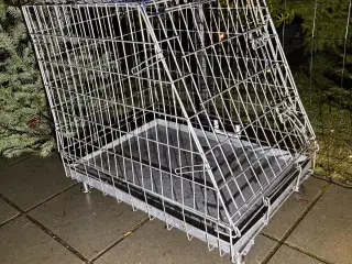 Stål Hundebur højde 70x53 bred, 75/53 dyb 