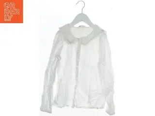 Hvid bluse med krave fra H&M (str. 140)