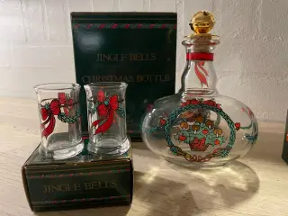 Juledrams glas og flaske